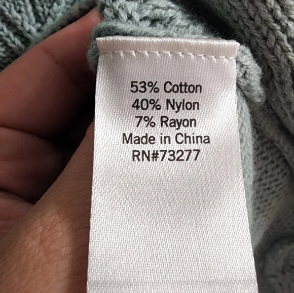 SONOMA Blue Cable Knit Long Sleeve Sweater Size M NWT - Picture 6 of 7